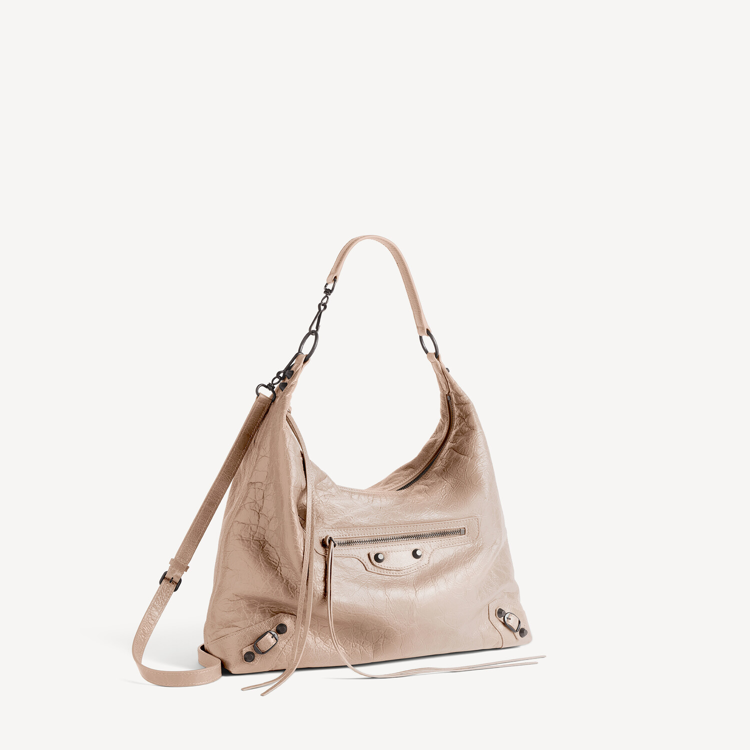 Женская сумка le city hobo среднего размера в цвете сезам BALENCIAGA, кунжут — фото 2