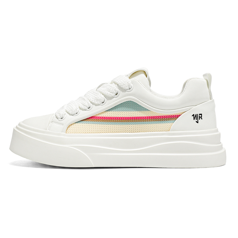 

NANJIREN Абразивоустойчивые дышащие низкие скейтерские кроссовки для мужчин с эффектом увеличения роста белые, цвет White