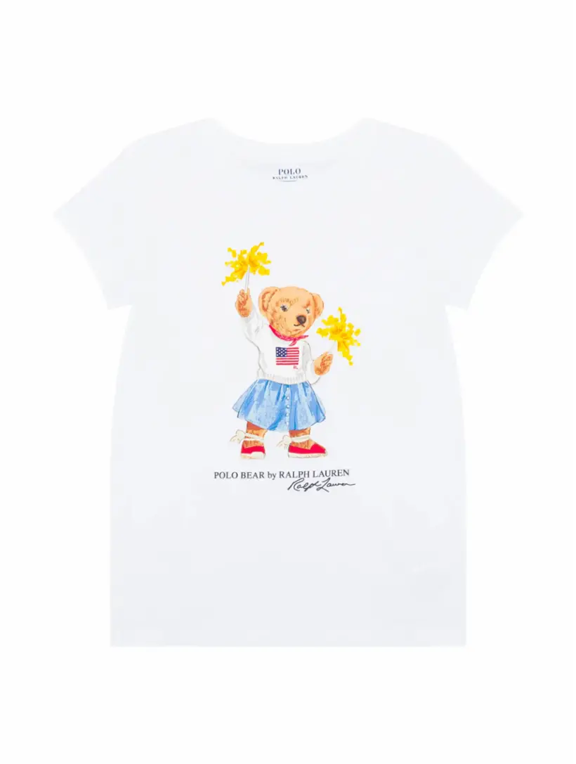

Хлопковая футболка Polo Bear Ralph Lauren, белый