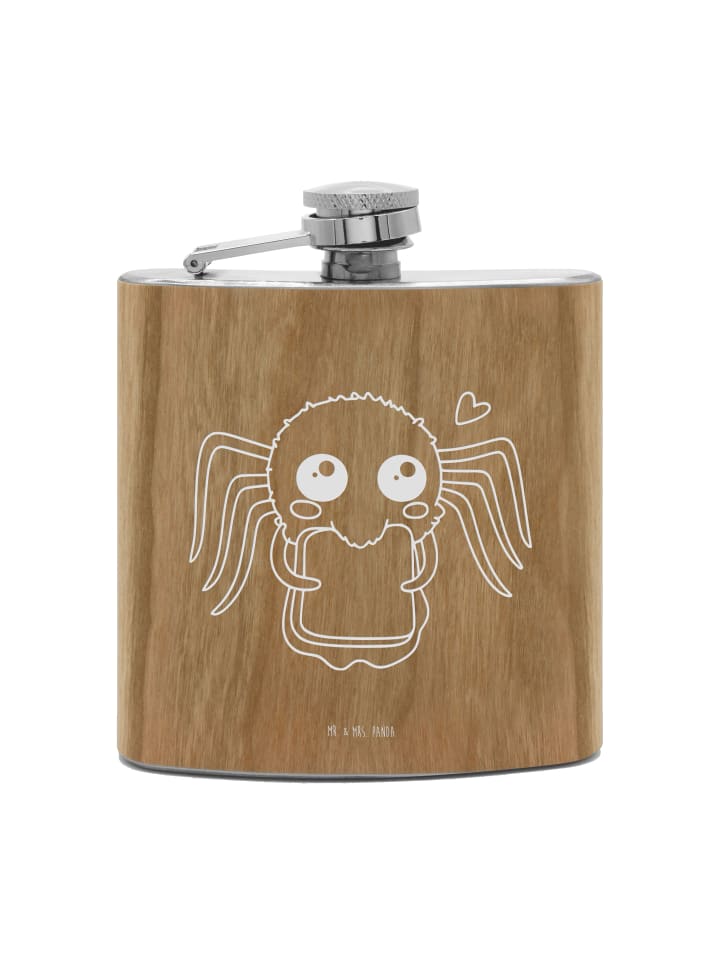 

Mr. & Mrs. Panda Фляжка Flachmann Bär Arzt mit Spruch in Braun