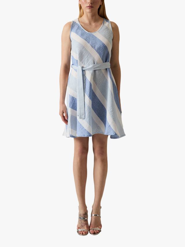 

Полосатое льняное платье без рукавов James Lakeland, Pale Blue