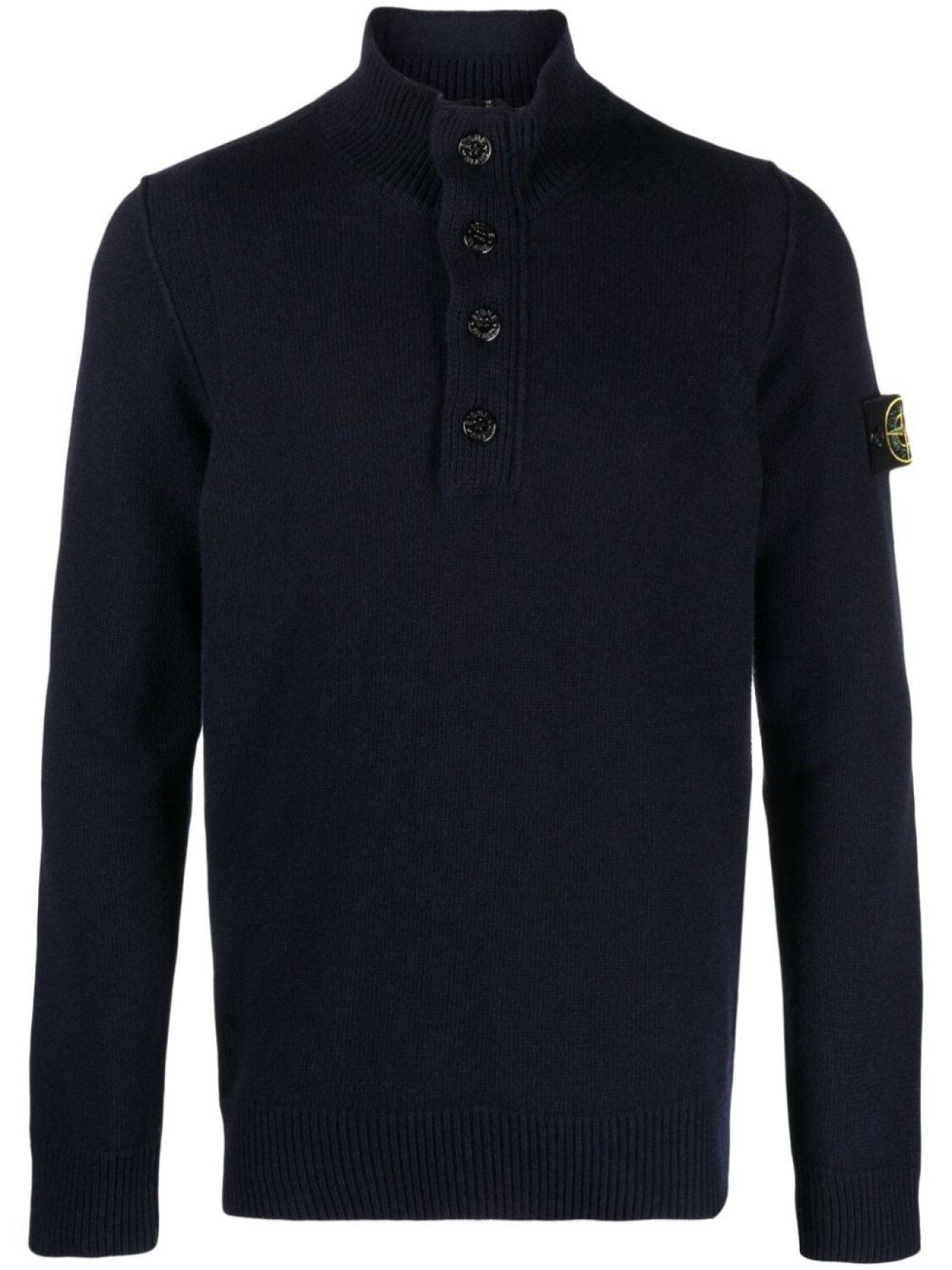 

Stone Island джемпер на пуговицах с нашивкой Compass, синий
