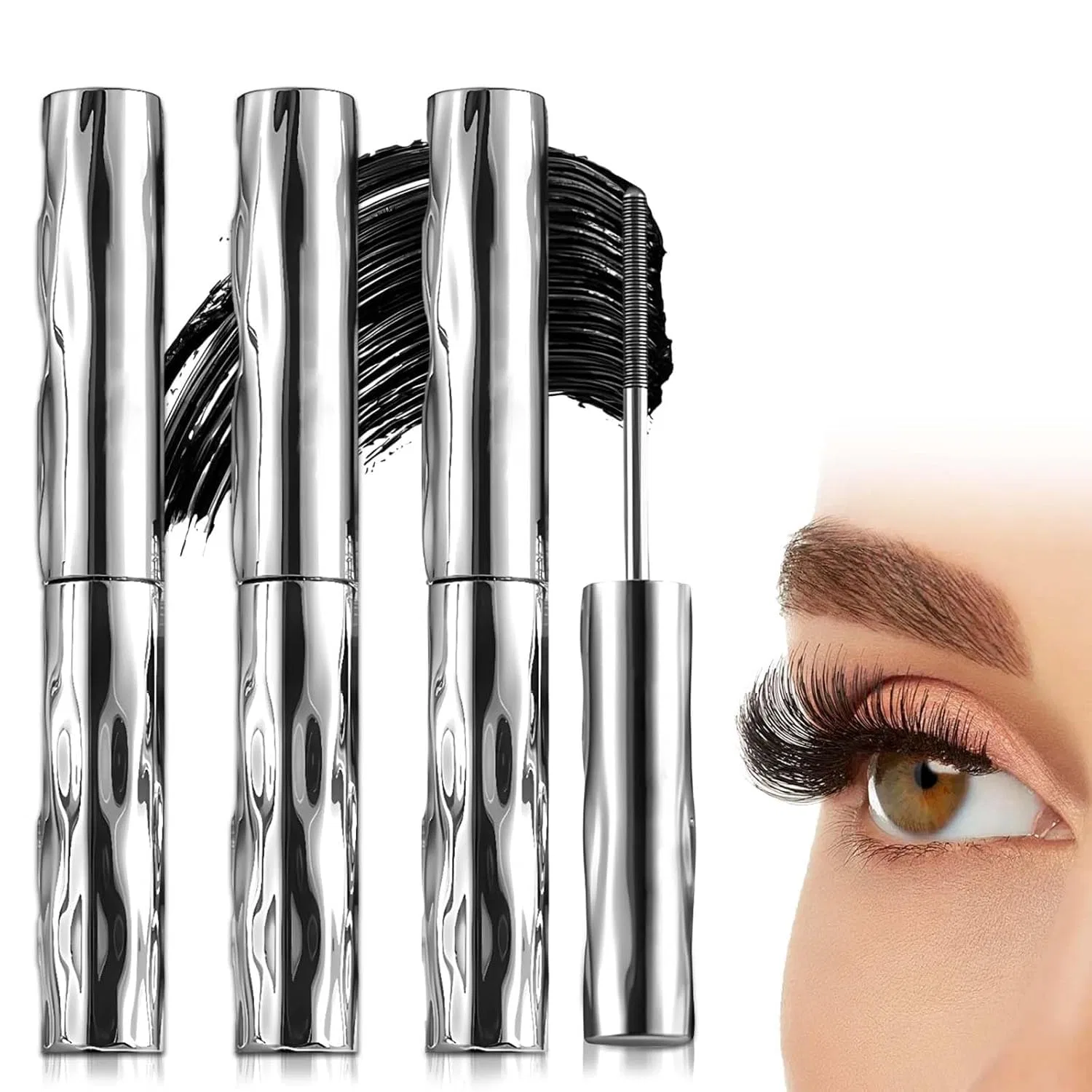 Тушь для ресниц 3D Curling Eyelash Iron с металлической кистью (3 шт.) Comenem, 3 Pieces.