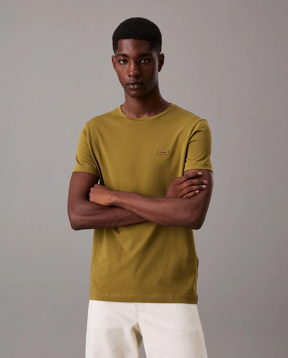 

Футболка мужская облегающая из эластичного хлопка Calvin Klein, темно-зеленый