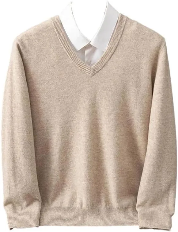 

Мужской свитер из 100% мериносовой шерсти V-образным вырезом