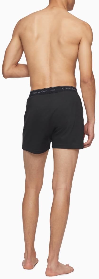 Комплект из 3 мужских трикотажных трусов-боксеров Calvin Klein Cotton Classics, 3 Black — фото 3