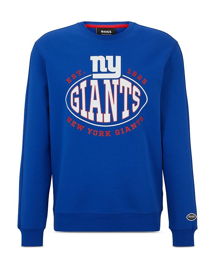 

Толстовка обычного кроя с круглым вырезом с принтом BOSS NFL New York Giants из смеси хлопка, синий