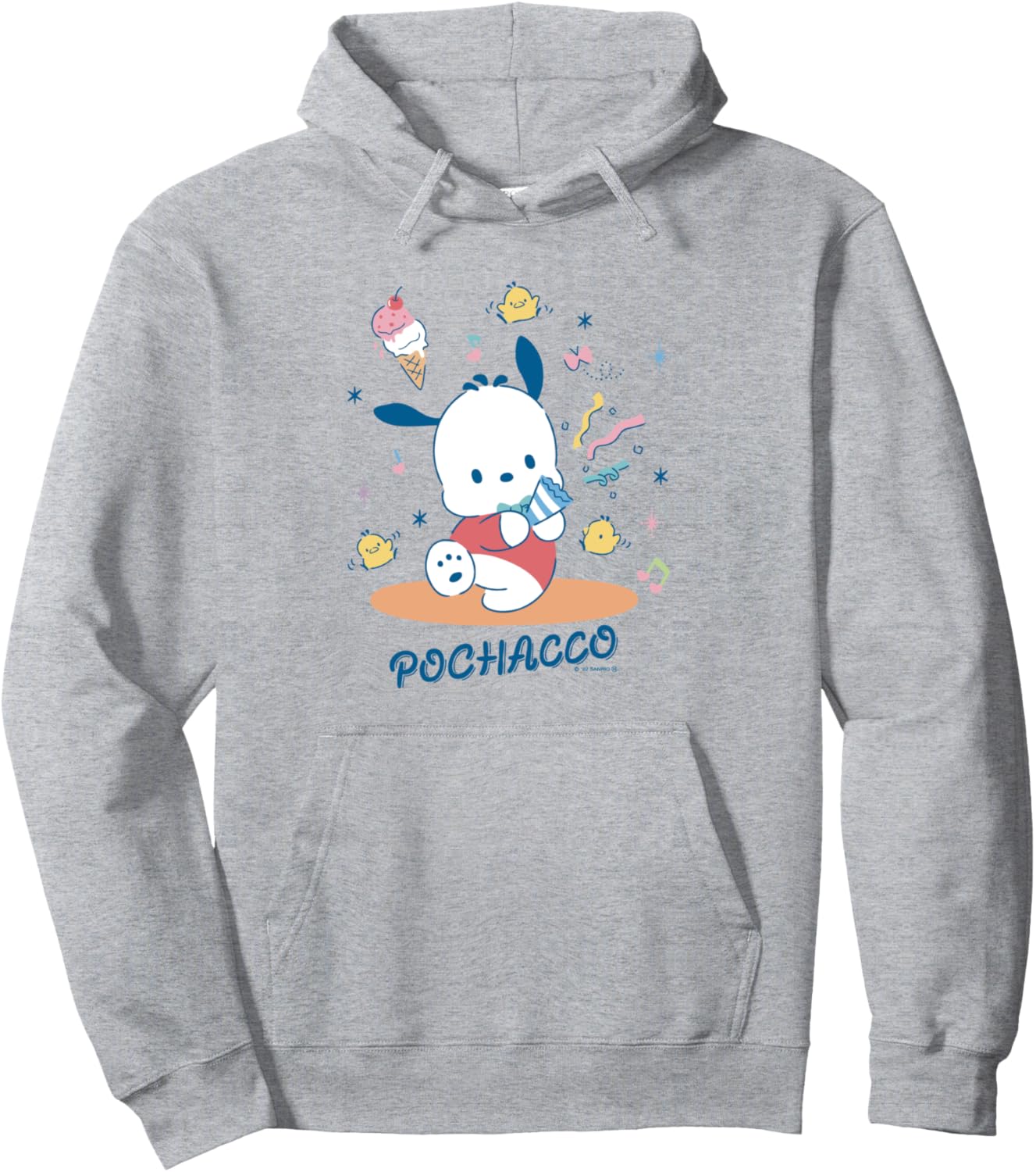 

Толстовка Hapidanbui Pochacco Party (рекомендуется к Дню святого Валентина) Sanrio (Watanabe), серый