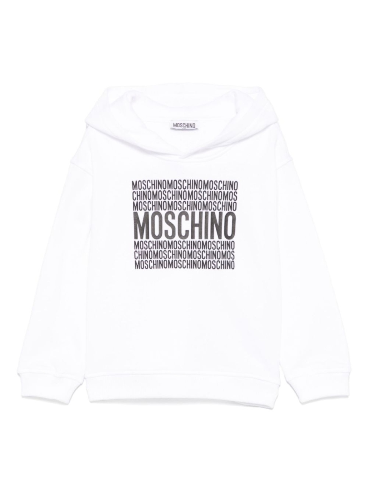 

Moschino Kids худи с логотипом, белый