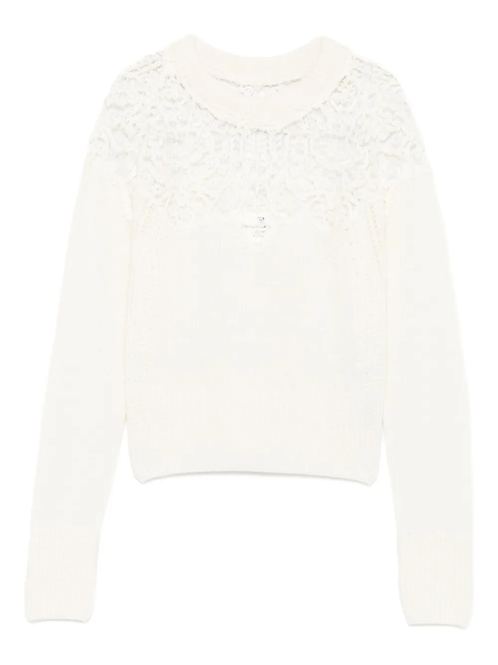 

Свитер с кружевом Ermanno Scervino, белый