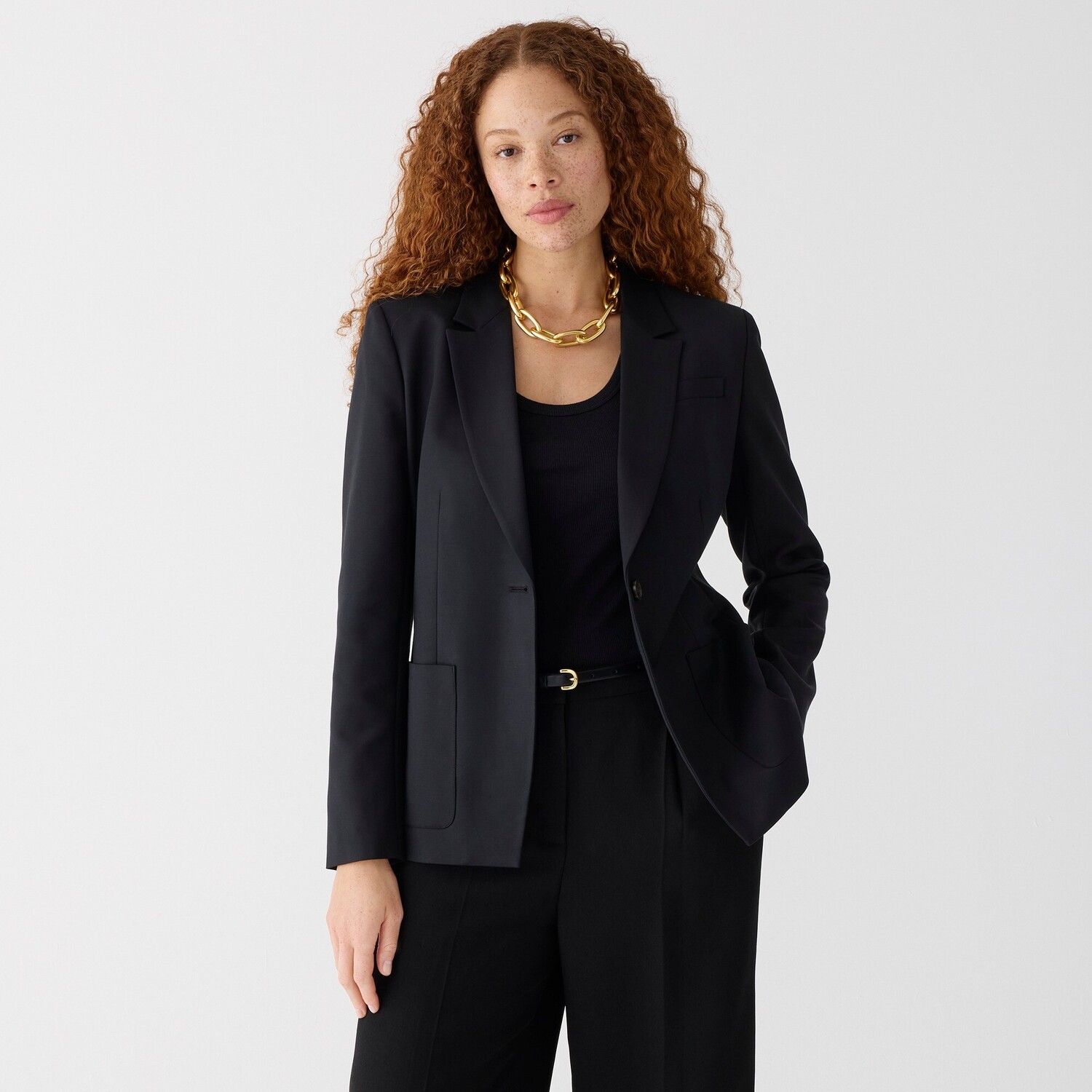 

Пиджак Petite Helena из городского твила J.Crew, черный