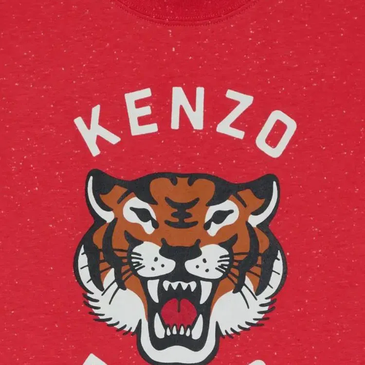 Детская футболка с круглым вырезом KENZO, Red — фото 4