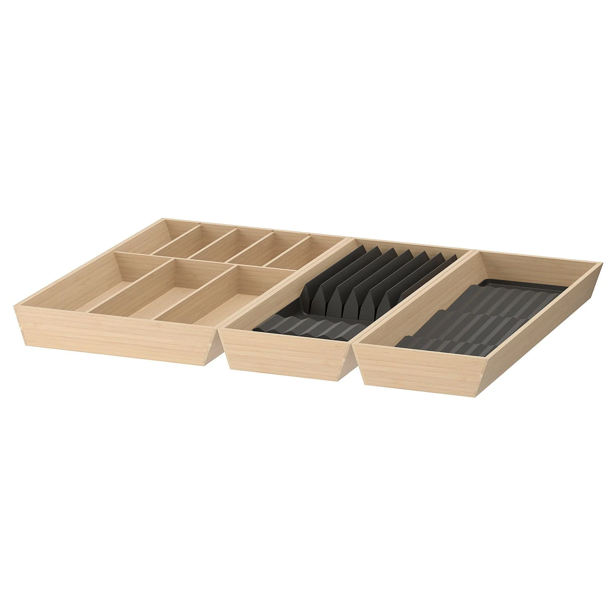 

Органайзер для ящиков, бамбук-антрацит, 72x50 см, UPPDATERA IKEA
