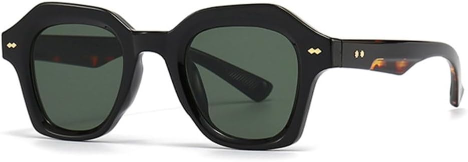 

Винтажные солнцезащитные очки Polygon для женщин, модные панк-очки с градиентным переходом цвета, защита от УФ-излучения UV400 для мужчин, трендовые солнцезащитные очки с заклепками generic, Black Dark Green