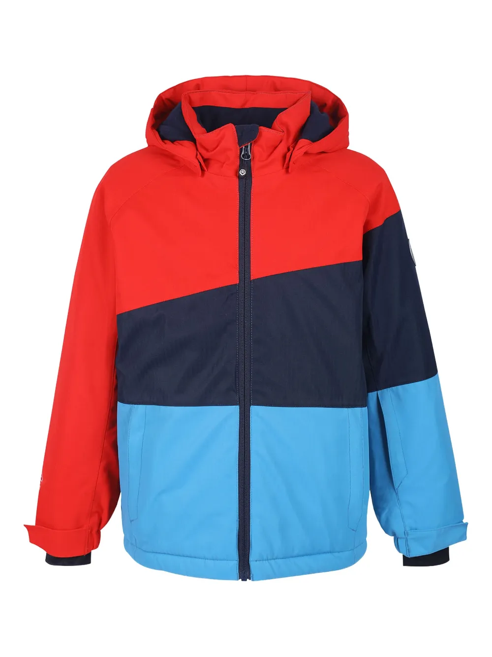 

Куртка в стиле колор-блок с капюшоном COLOR KIDS, красный