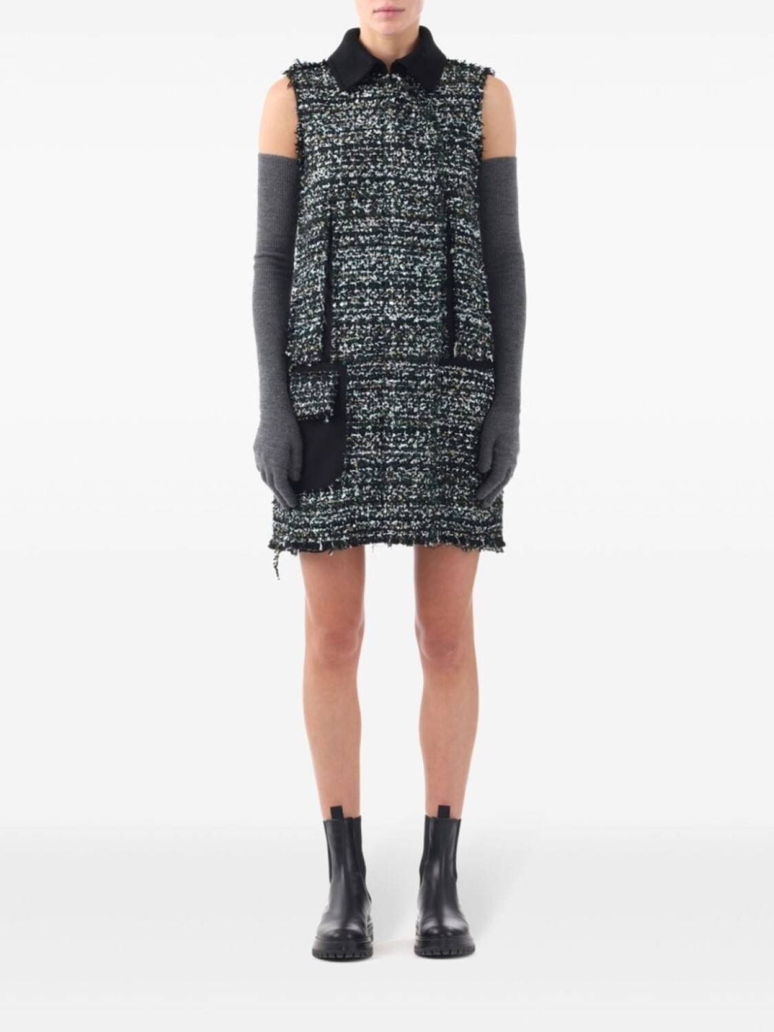 

Jason Wu Collection твидовое мини-платье, зеленый
