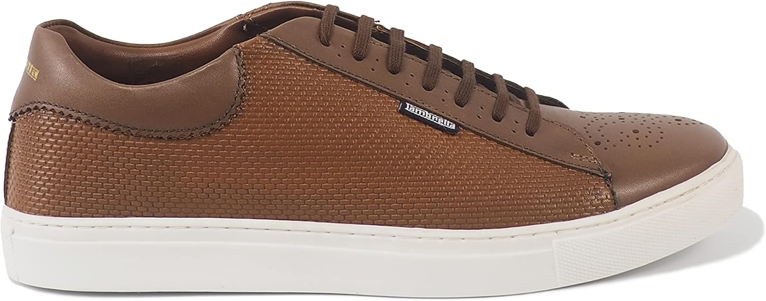 

Мужские кожаные кроссовки Lambretta Peter на шнуровке, Tan