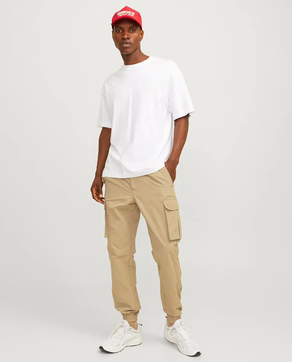 

Мужские брюки-карго узкого кроя с карманами Jack & Jones, бежевый
