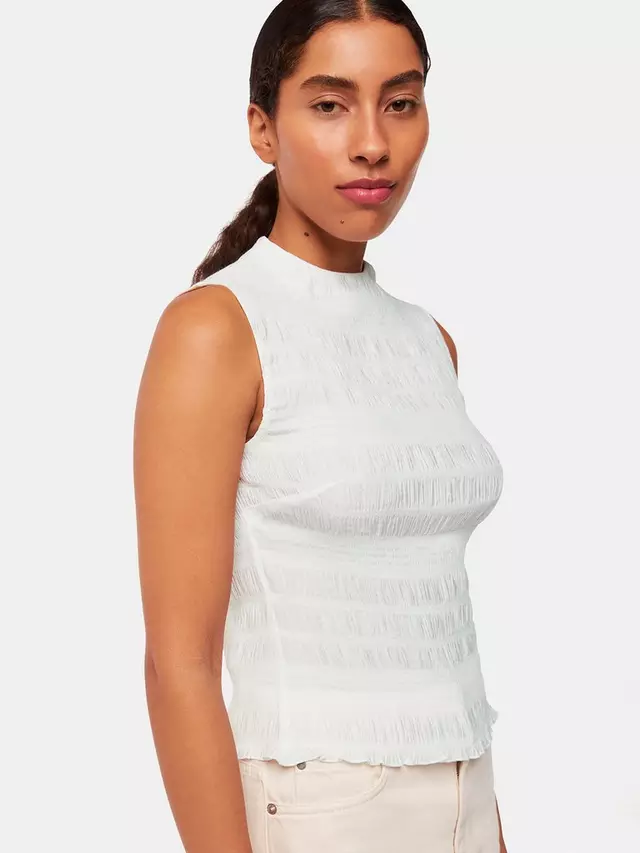 

Топ Whistles Plisse Sleeveless, белый