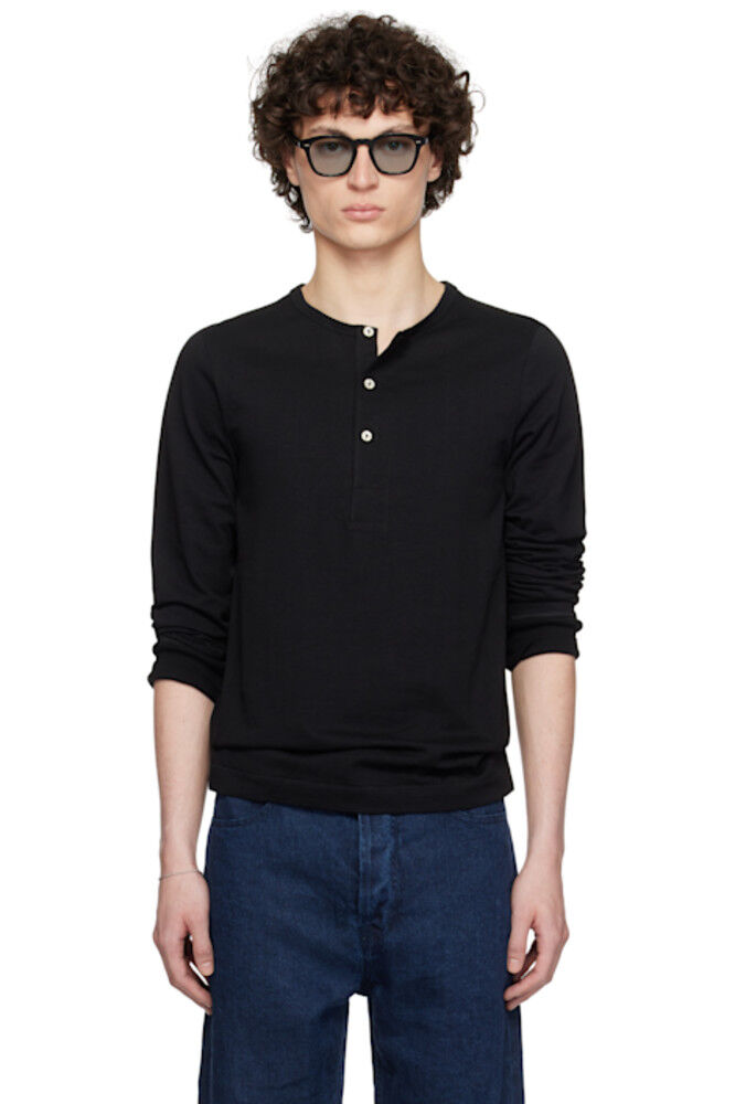 

Черный 206 Loopwheeled Henley Merz b. Schwanen