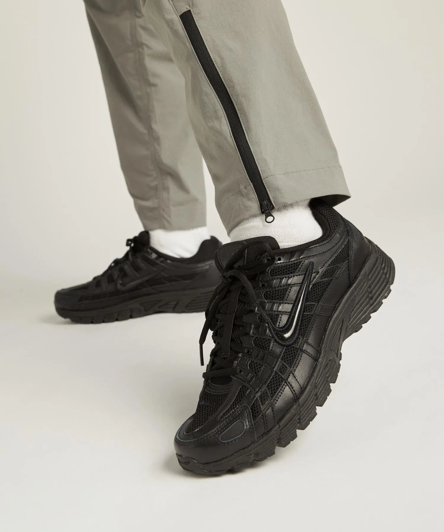 Унисекс кроссовки Nike P-6000 из кожи чёрные — фото 3