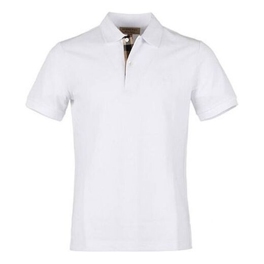 

Футболка men's lapel cardigan short sleeve polo shirt white Burberry, белый