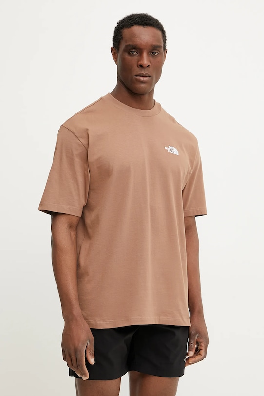 

Хлопковая футболка Essential The North Face, коричневый