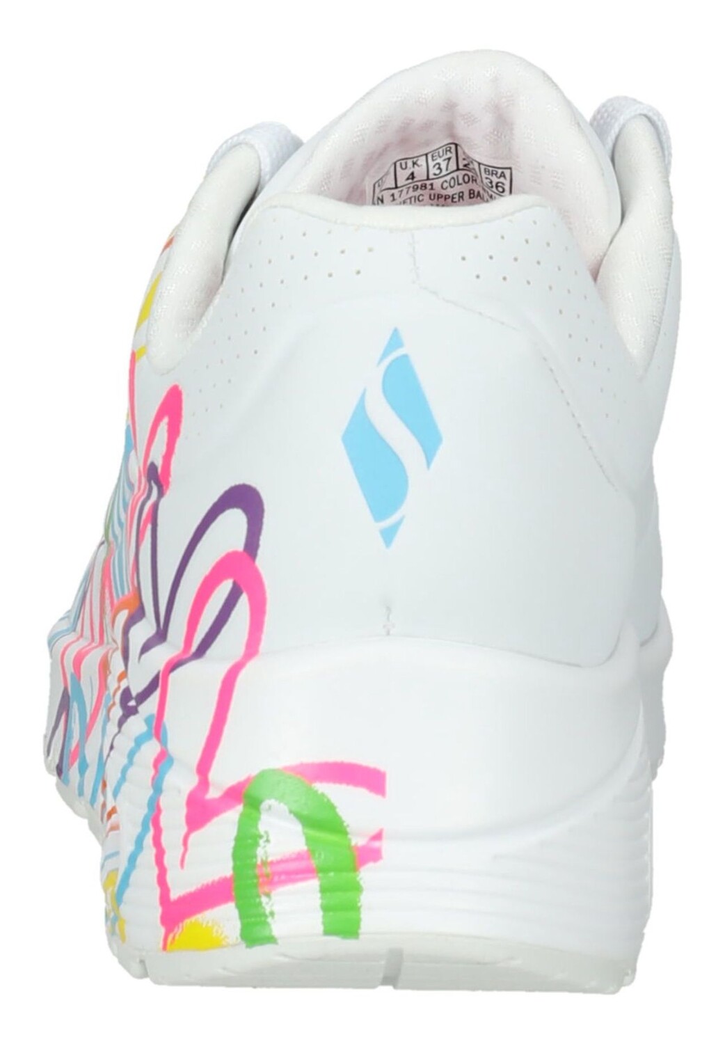 Кроссовки JGoldcrown, сердечки, женские SKECHERS, цвет White And Multi Heart — фото 4