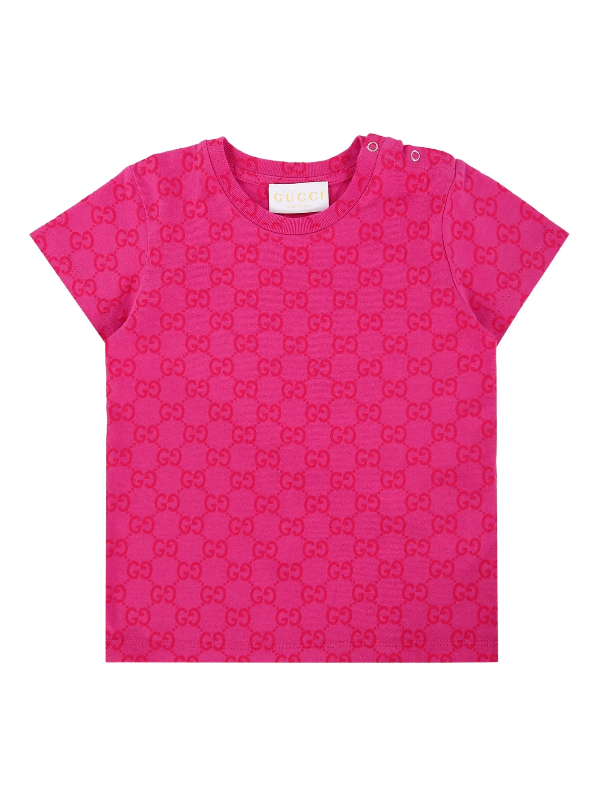 

Футболка с монограммой GG Gucci Kids, розовый