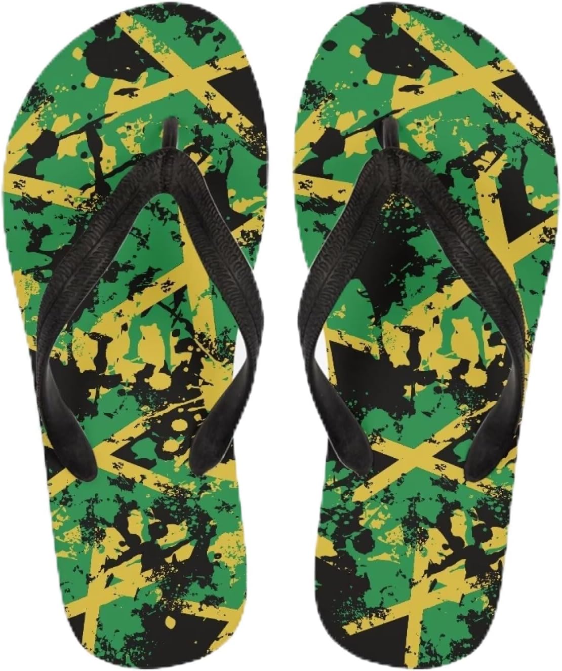 

Спортивные шлепанцы Pugasmiru для женщин и мужчин, удобные, легкие, для отдыха на природе, летом и на пляже, с принтом «тигровая шкура», Jamaica Flag Tie Dye