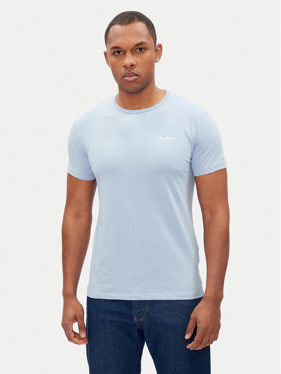 

Облегающая футболка Original Basic PM508212 Pepe Jeans, голубой
