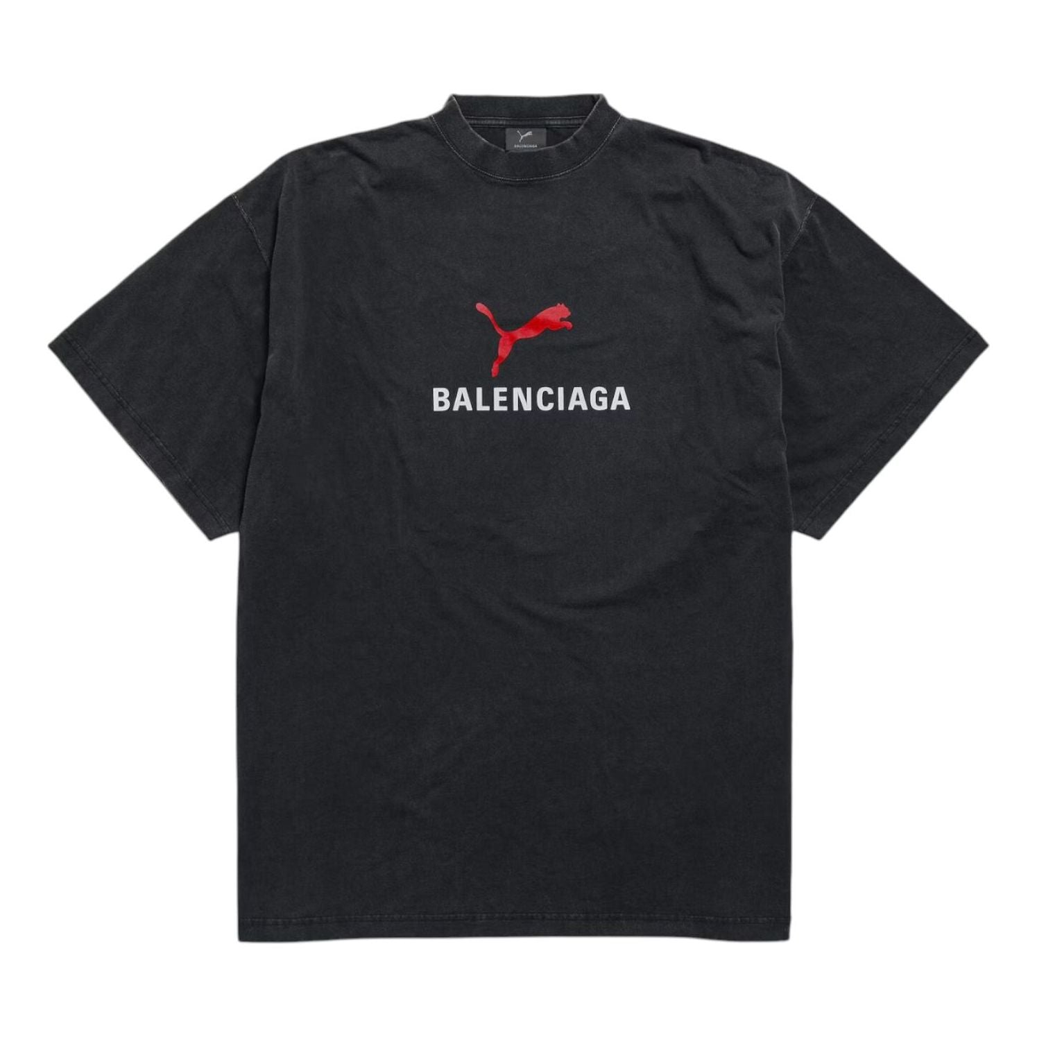 Футболка Balenciaga x Puma Oversized 'Black Faded'