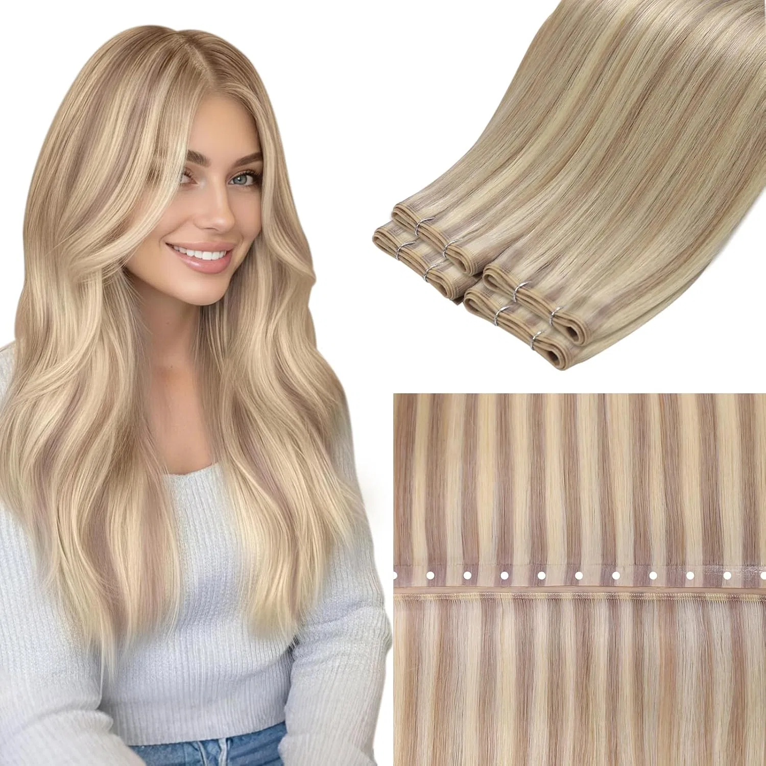 Наращивание волос LaaVoo Butterfly Weft Extensions 40 см 50 г Laavoo