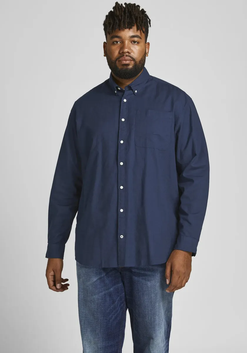 

Рубашка с длинными рукавами Jack & Jones PlusSize "OXFORD SHIRT", синий