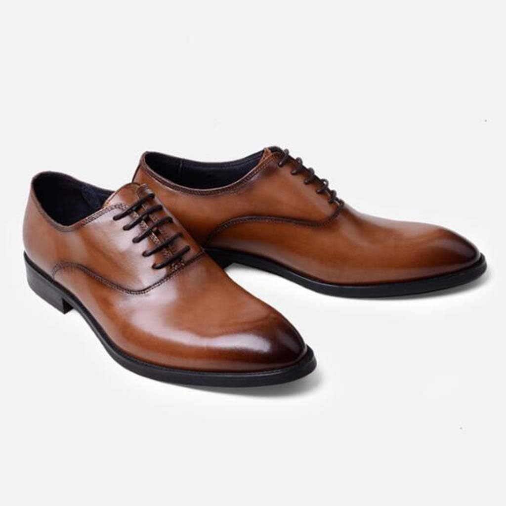 

Мужские оксфорды, британский стиль, повседневные офисные кожаные туфли для работы, вечеринок, банкетов, формальные туфли, коричневые, 43/UK 8.5/US 9 Grvpm