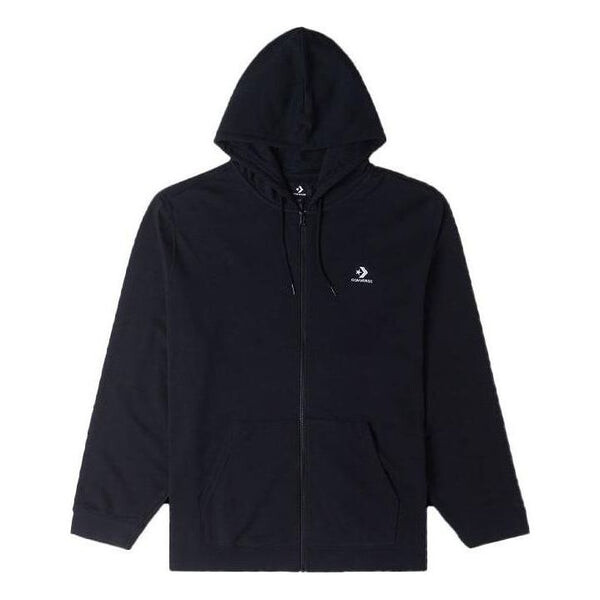 

Толстовка go-to chuck patch classic fit full zip jacket 'black' Converse, черный