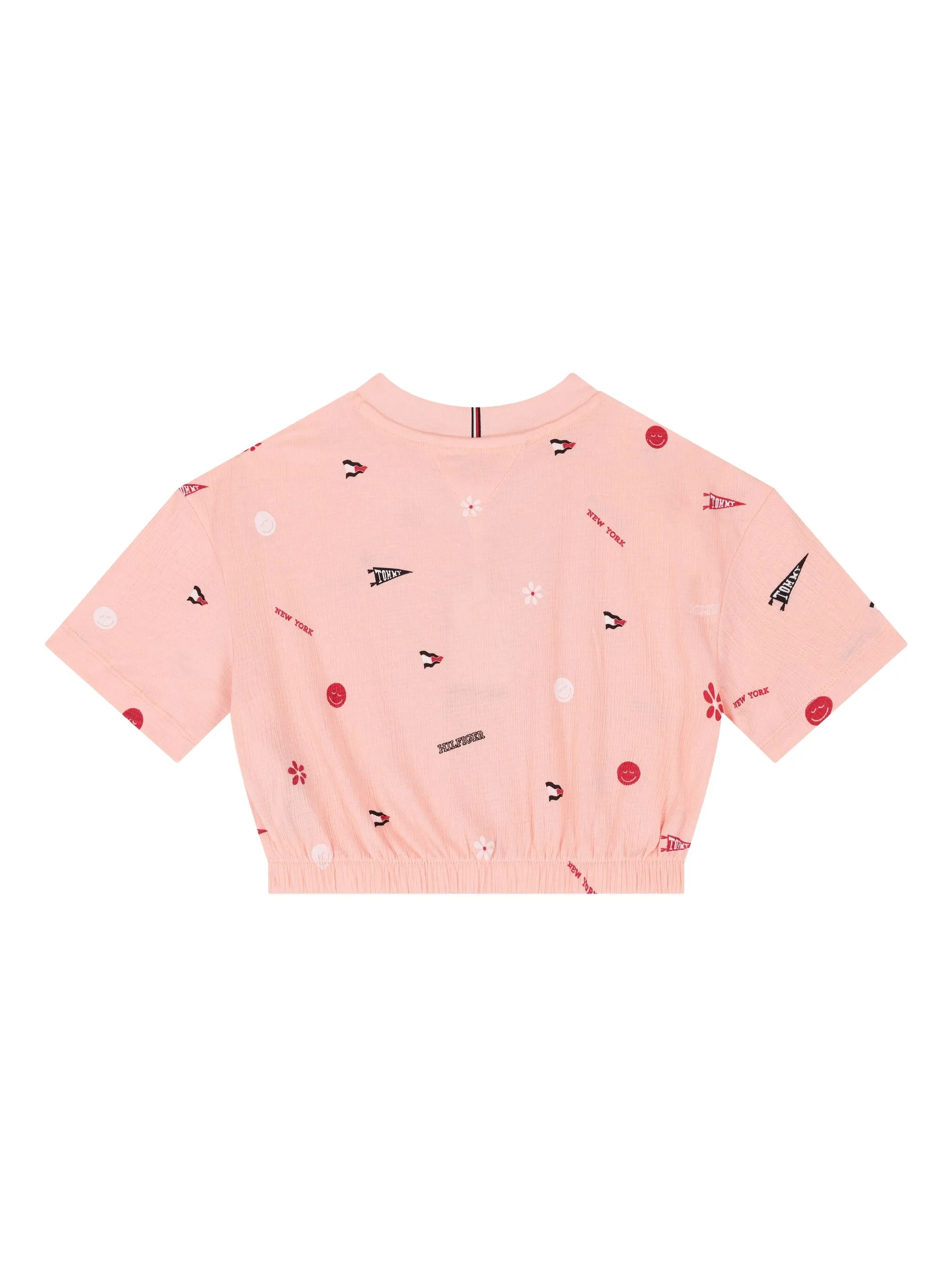 Комплект из топа и юбки с графичным принтом Tommy Hilfiger Junior, розовый — фото 3