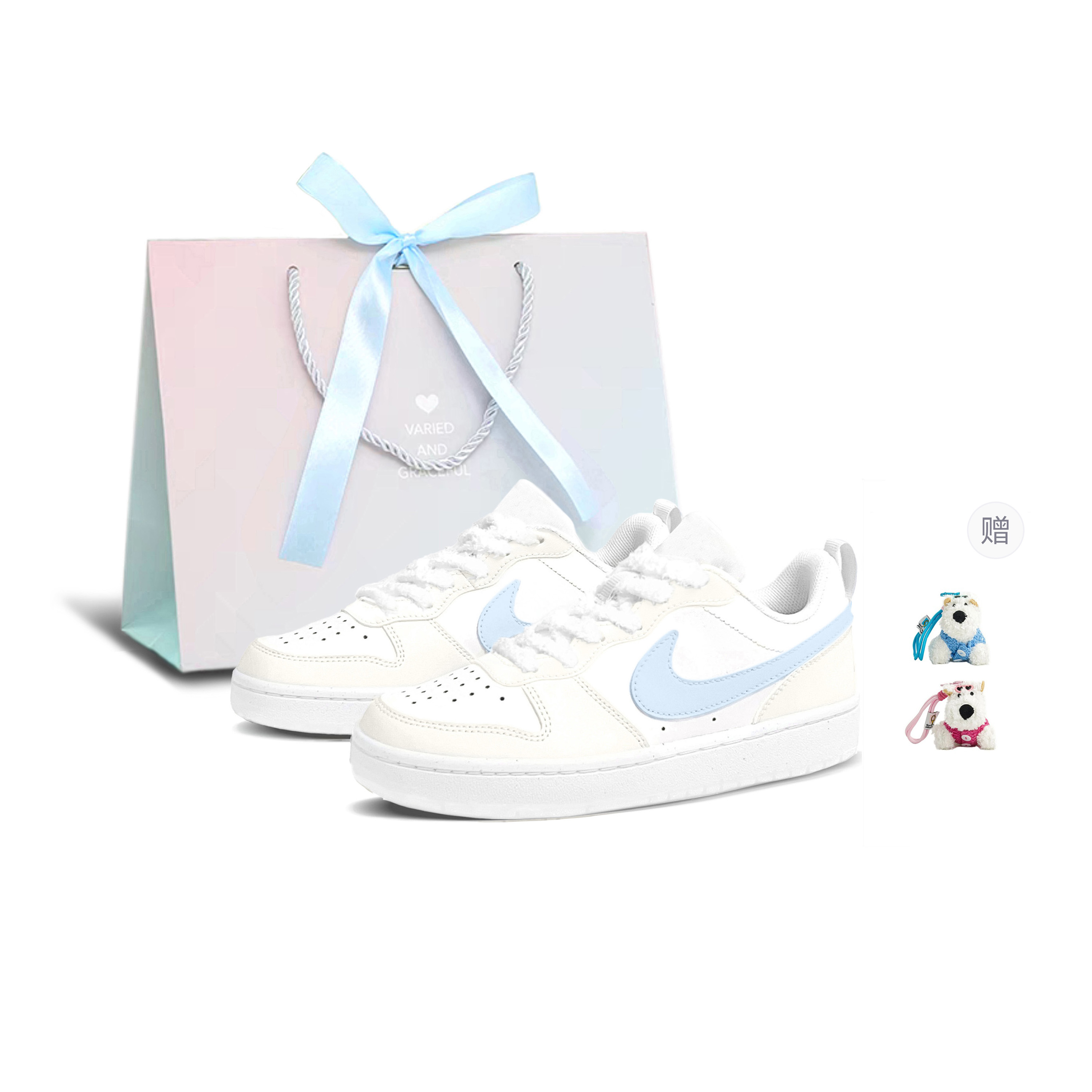 

Детские скейтерские кроссовки Court Borough для младших школьников Nike, кремовый/желтый