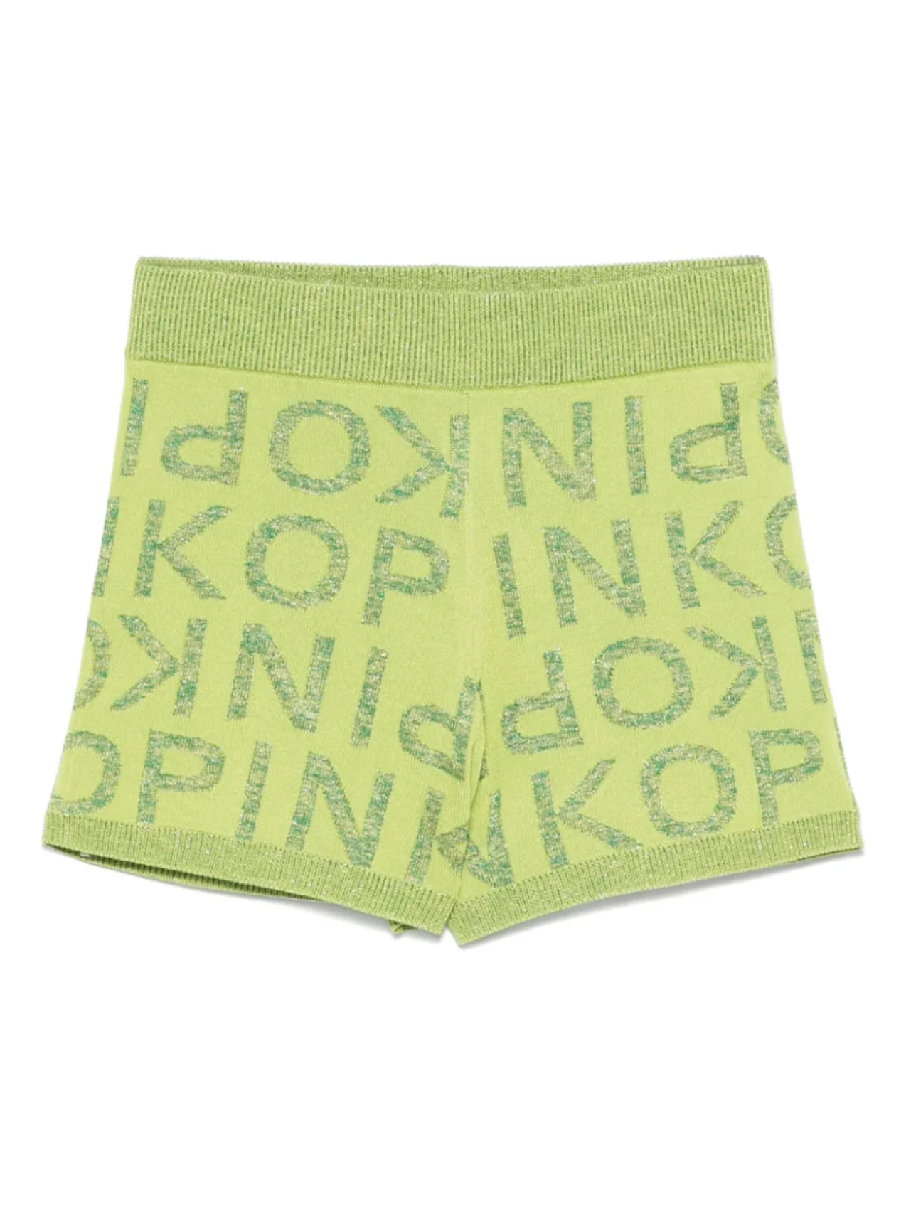 

Pinko Kids шорты с жаккардовым логотипом, зеленый