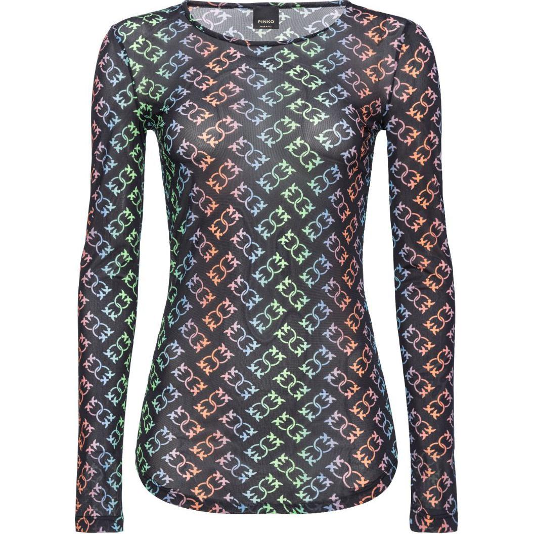 

Графический принт Длинный рукав Топ PINKO, черный