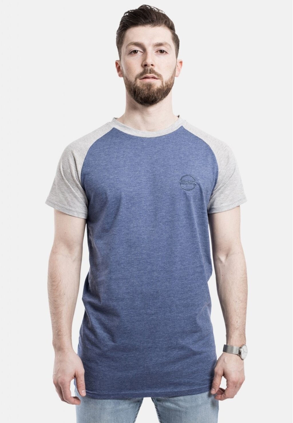 

Футболка с принтом BASEBALL RAGLAN Blackskies, синий