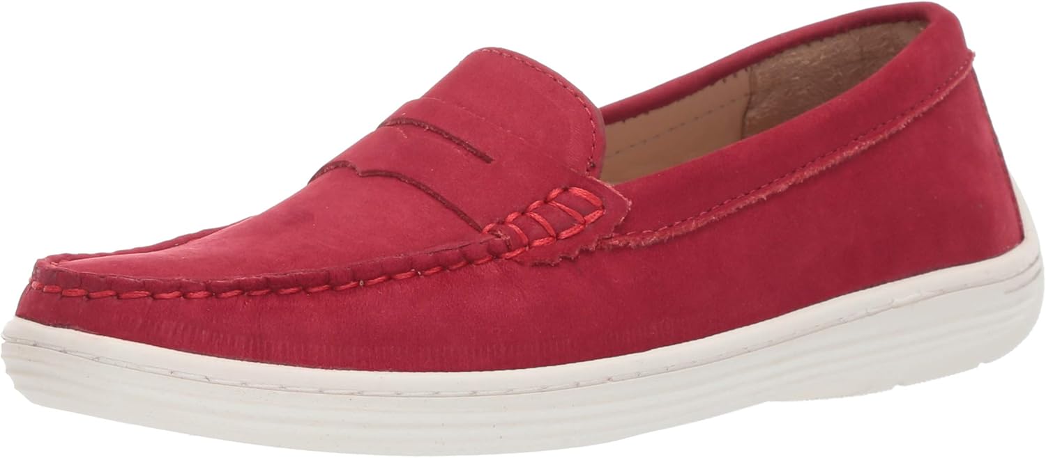 

Мокасины-лоферы Driver Club USA унисекс для детей, кожаные, красный