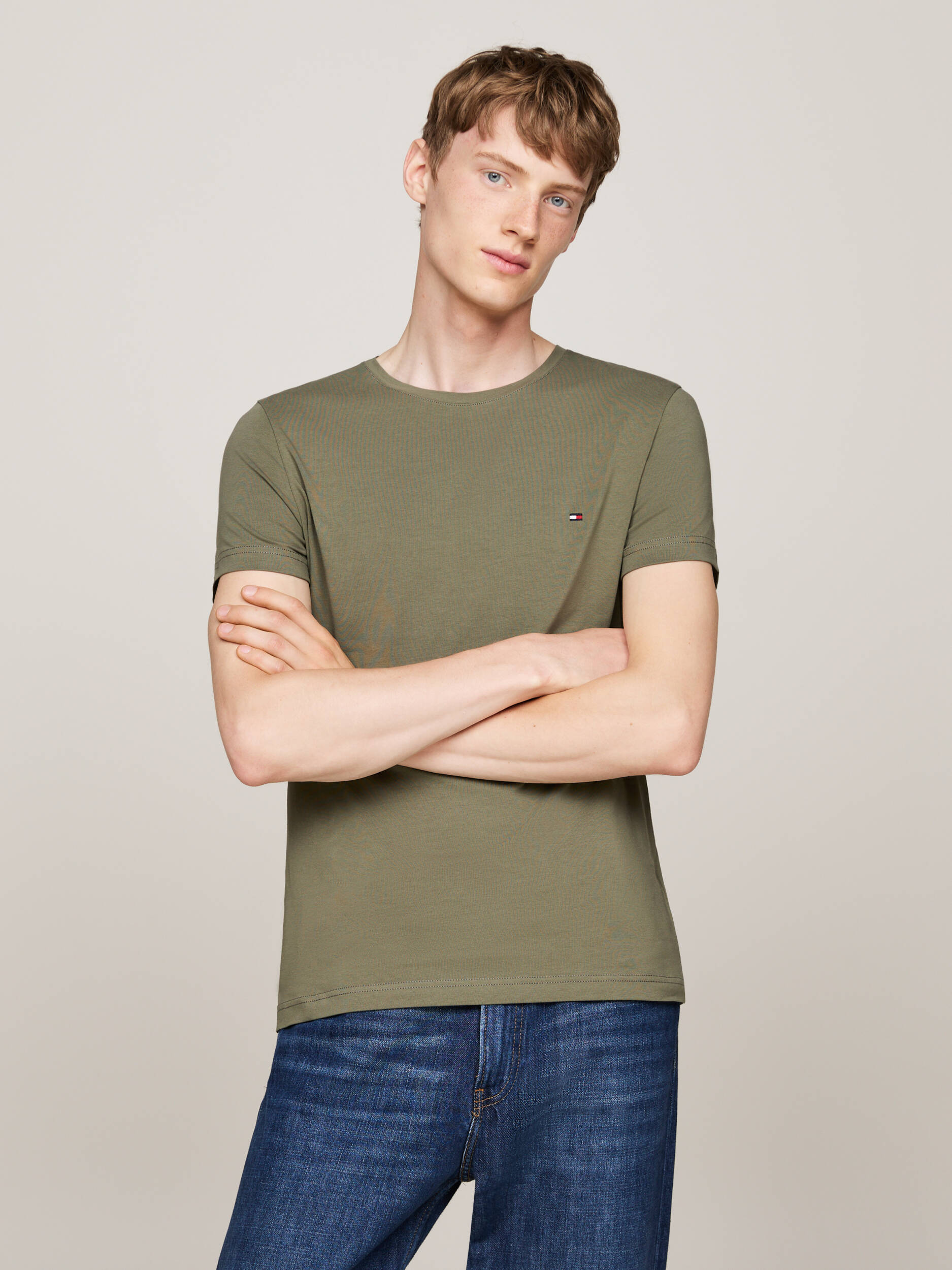 

Футболка Tommy Hilfiger Slim Fit stretch, цвет cachi