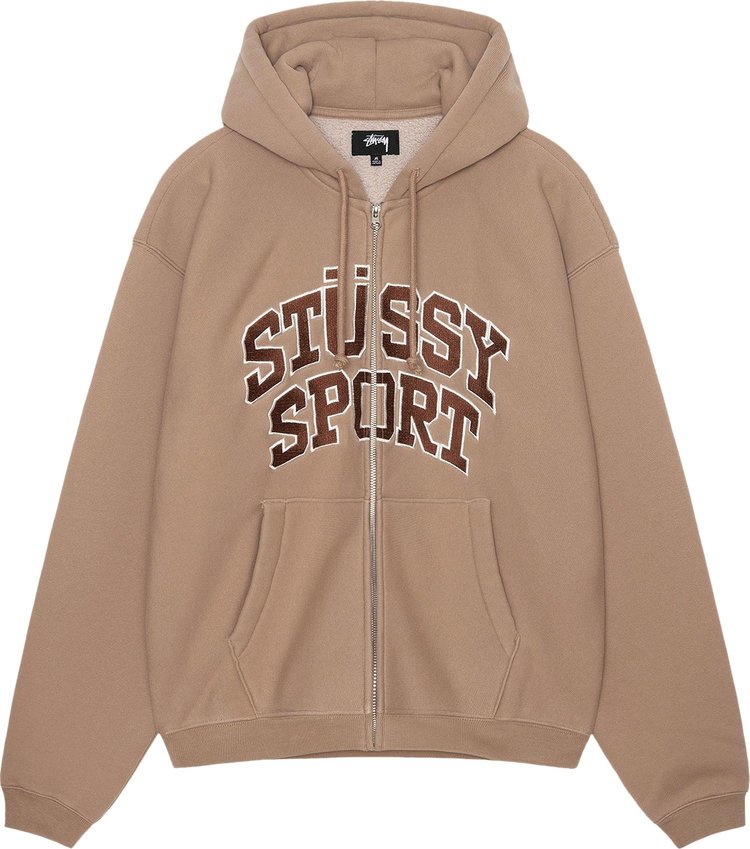 

Худи Stussy Sport Zip 'Tan', загар