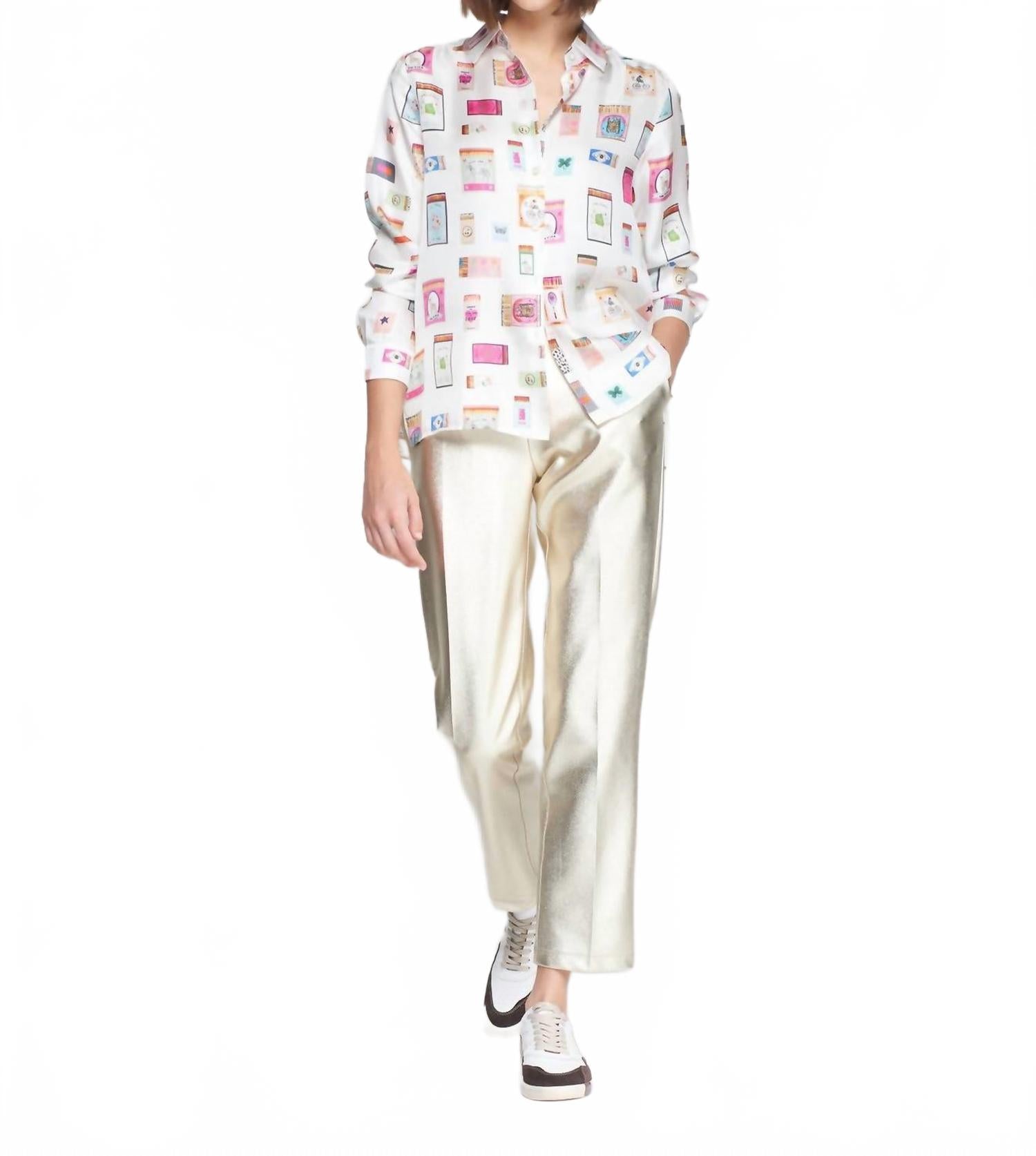 

Vilagallo Прямые брюки золотого цвета