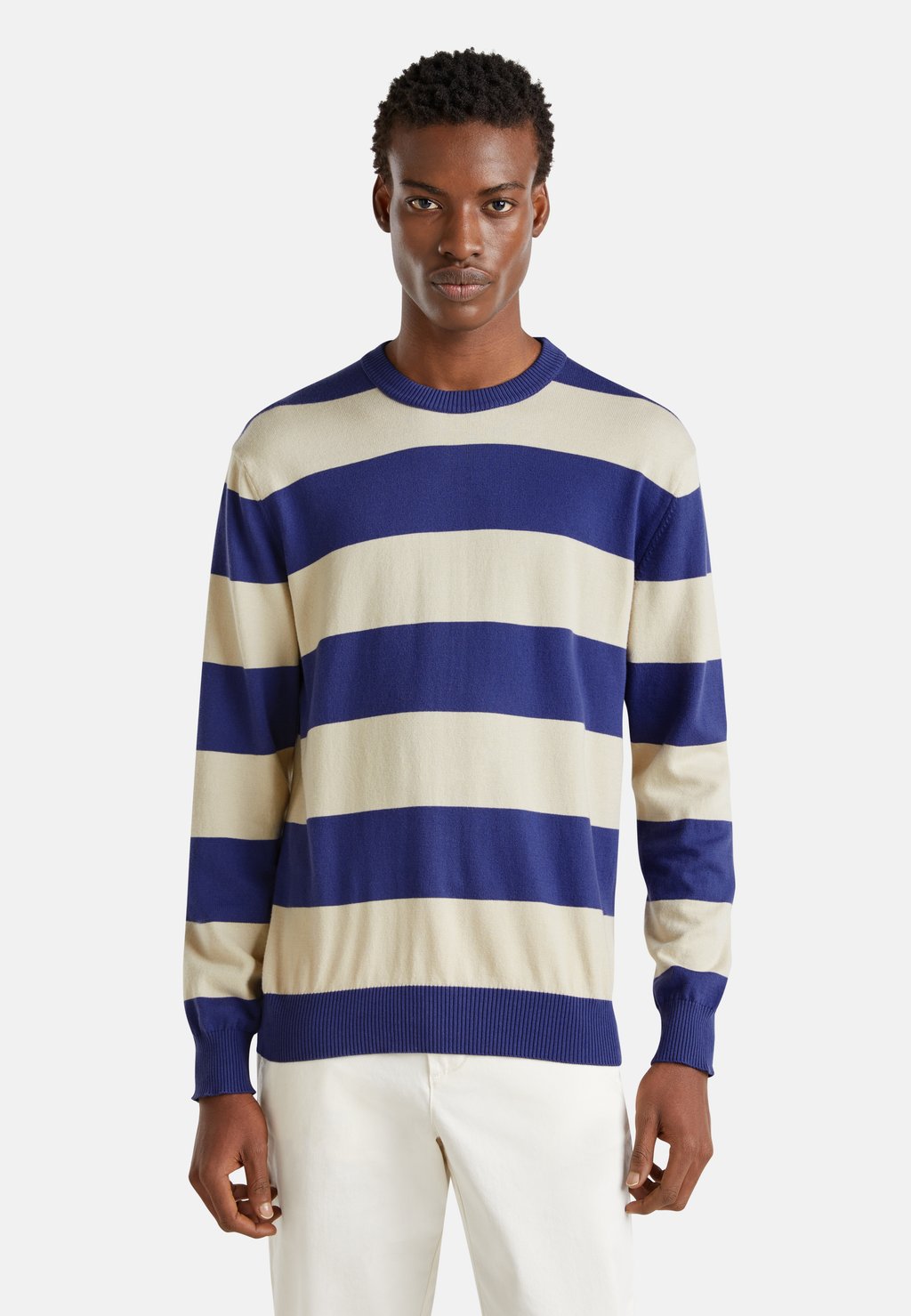 

Джемпер STRIPED United Colors of Benetton, синий