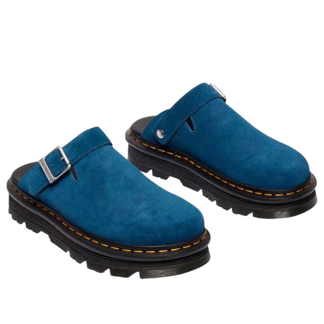 Мюли Dr. Martens Zebzag из замши, цвет «Нептун синий» — фото 4