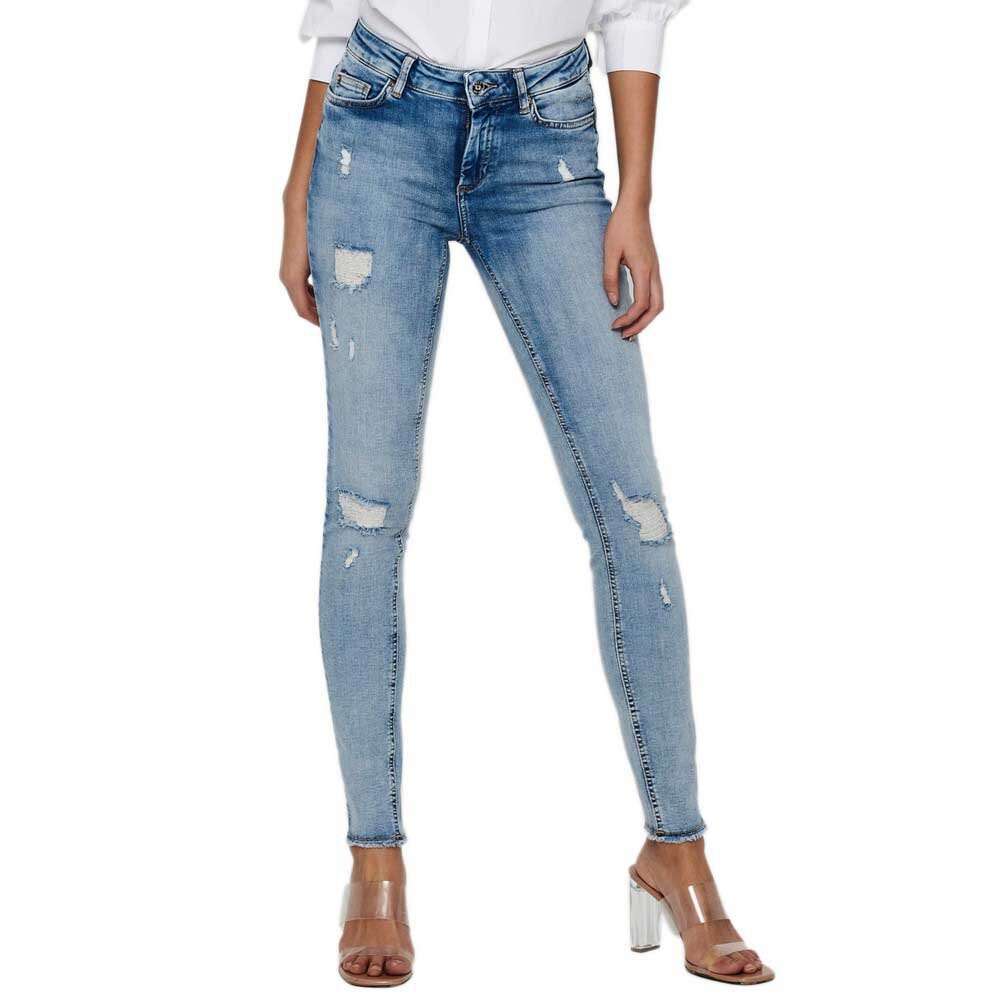 

Джинсы Only Blush Life Mid Waist Skinny Raw Ankle DT, синий