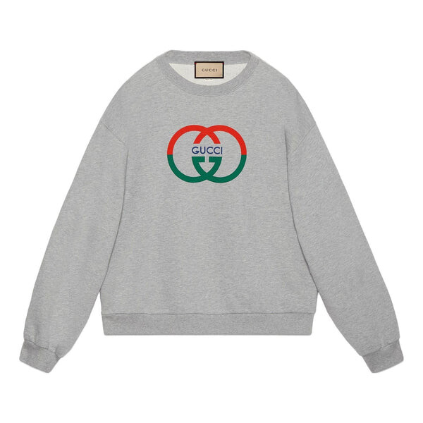 

Свитер cotton jersey printed sweatshirt 'grey' Gucci, серый