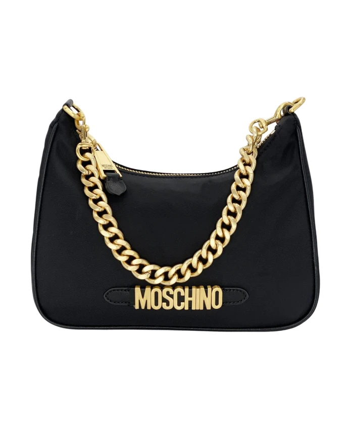 

Сумка через плечо с логотипом и буквами Moschino, черный